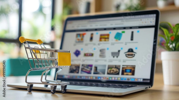 Fototapeta A developer creating a custom e-commerce website, focusing on building a secure, scalable, and responsive platform with seamless payment integration.