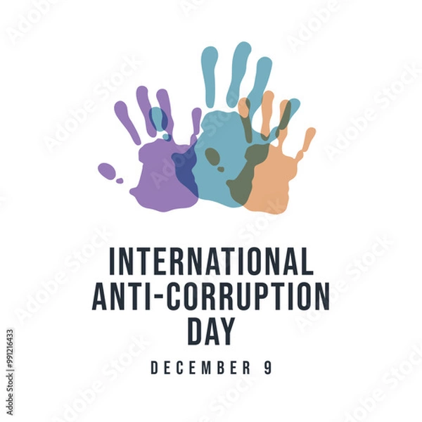 Fototapeta International Anti-Corruption Day vector design template good for celebration usage. International Anti-Corruption Day design. flat design. eps 10.