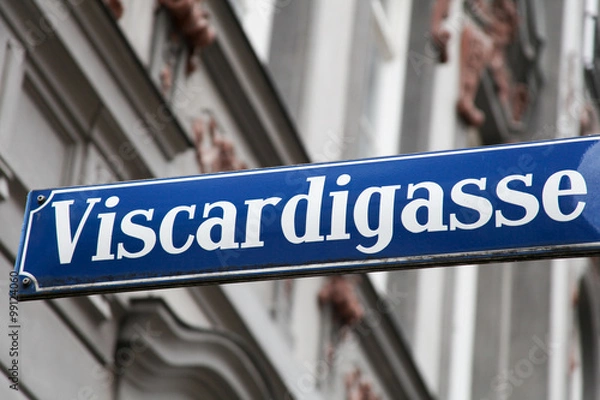 Obraz München - Straßenschild Viscardigasse