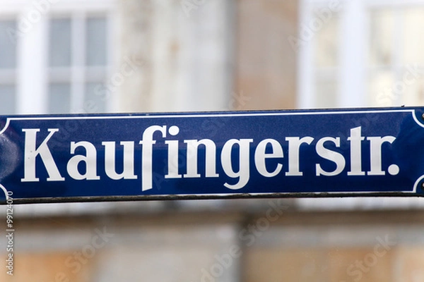 Obraz München - Kaufingerstraße, Straßenschild