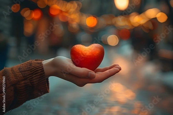 Fototapeta World Caring Day celebrated with acts of kindness and random acts of care in communities worldwide.