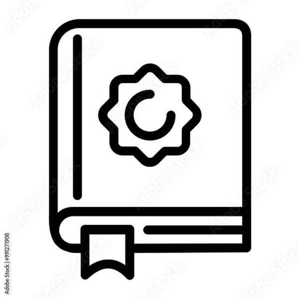 Obraz reading al-quran icon design