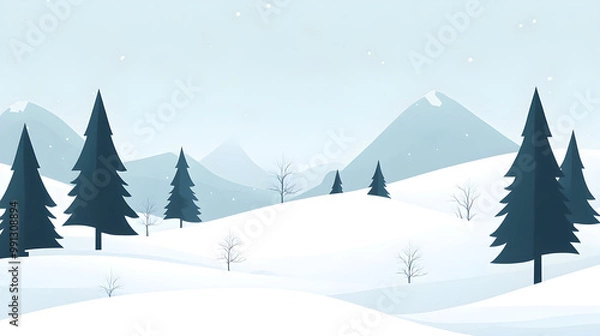 Fototapeta A background that gives the impression of the coming winter.
