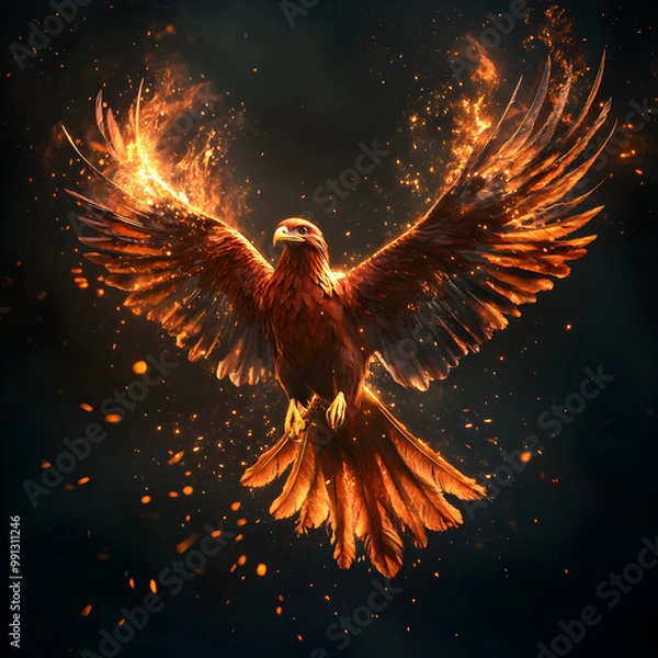 Obraz fire bird Phoenix