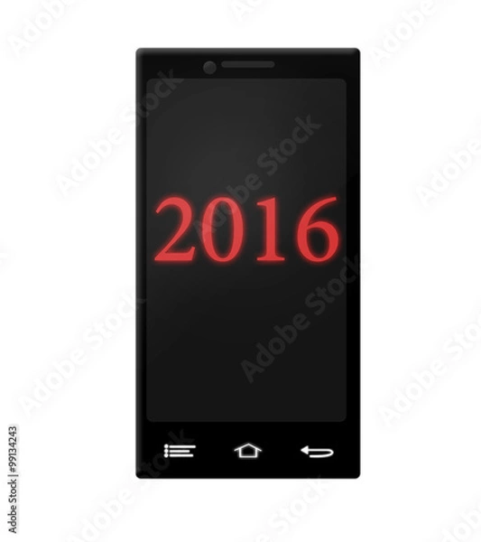 Fototapeta Happy New Year, Smartphone