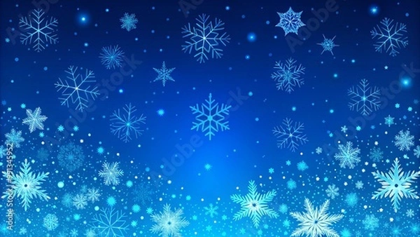 Obraz christmas background with snowflakes