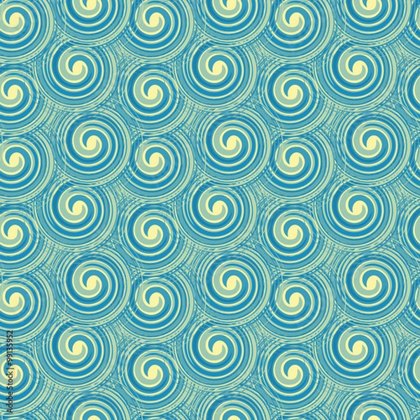 Fototapeta Seamless pattern from spiral elements.