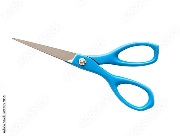 Obraz a blue scissors with a handle