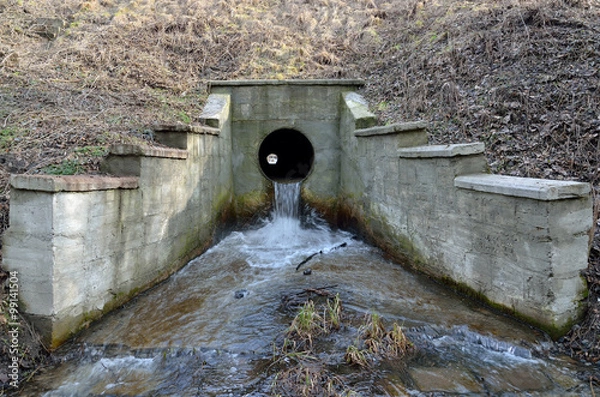 Obraz Cement sewer drain pipe