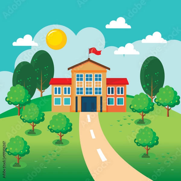 Obraz back to school background vector