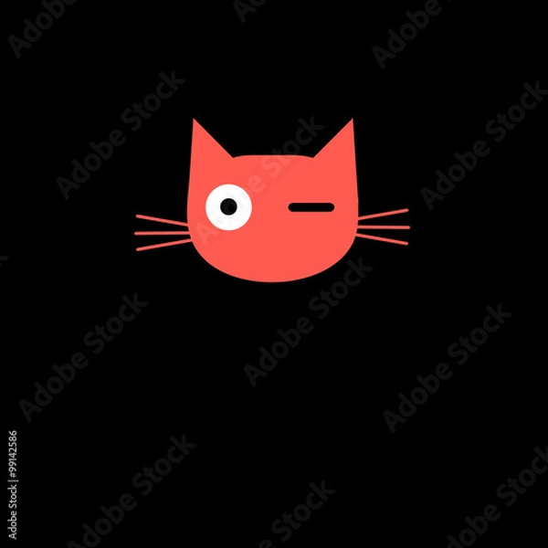 Obraz ed sign vector portrait of a cat