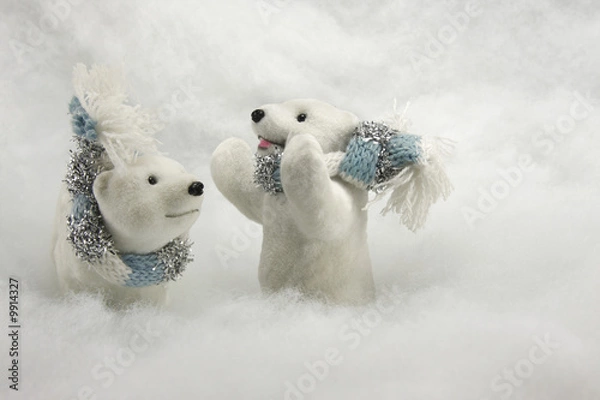 Obraz Polar Bear Christmas Background