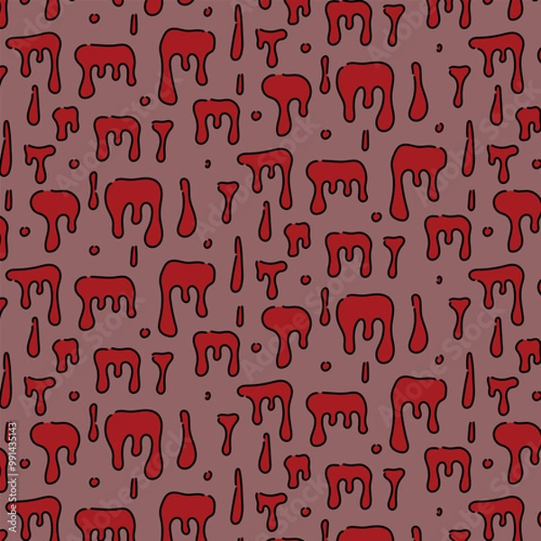 Obraz Bloody pattern for your Halloween design.