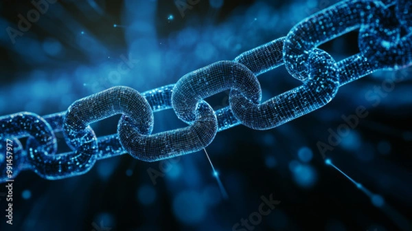 Fototapeta Web 3.0 is about a new way to access information and services online. It's free and open, without anyone controlling it.  The technology uses blockchain to keep things secure and transparent.