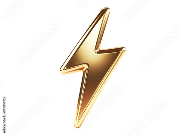 Obraz a gold lightning bolt symbol