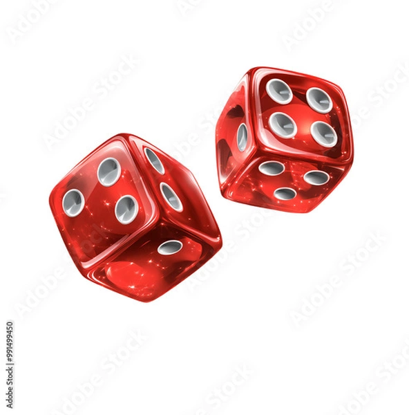 Obraz a pair of red dice