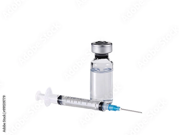 Obraz a syringe and a vial of liquid