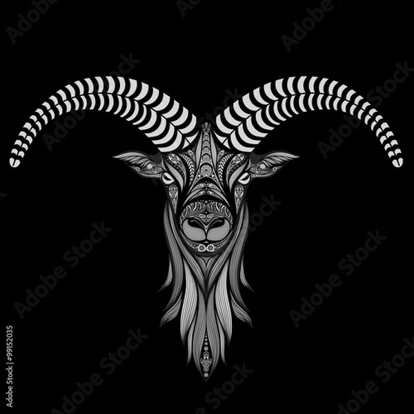 Obraz Goat abstract vector on black background