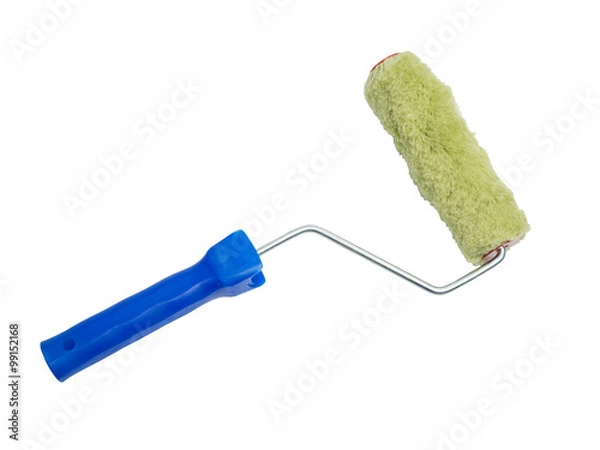 Fototapeta Paint rolle on white background