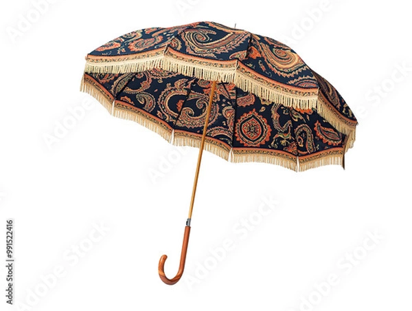 Obraz Beach umbrella as element on transparent background