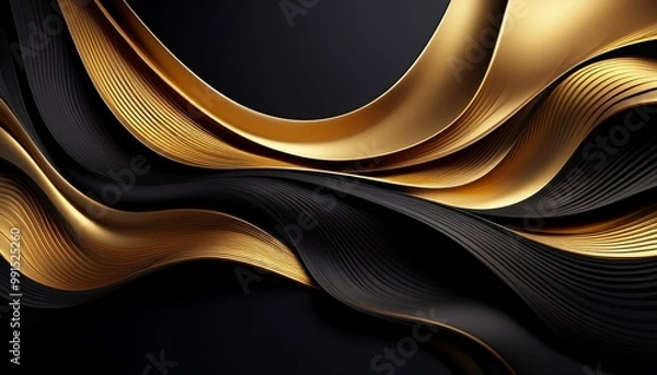 Fototapeta Elegant flowing for gradient black friday sale announcement banner