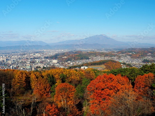 Obraz 岩山展望台　盛岡市　岩手山