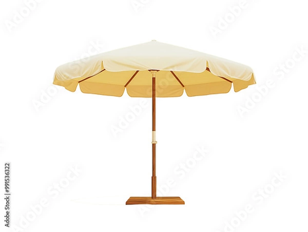 Obraz Beach umbrella as element on transparent background