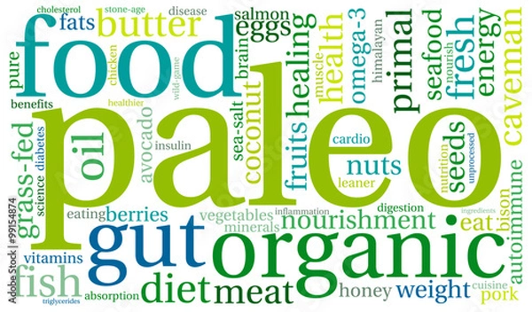 Fototapeta Paleo Word Cloud