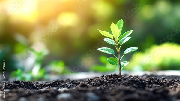 Fototapeta Business plan presentation with a focus on longterm strategy and growth