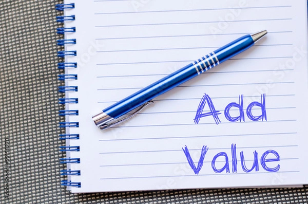 Obraz Add value write on notebook
