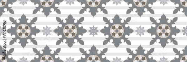 Fototapeta Arabic architectural patterns colored. Islamic architecture, background ,mosaic tiles.