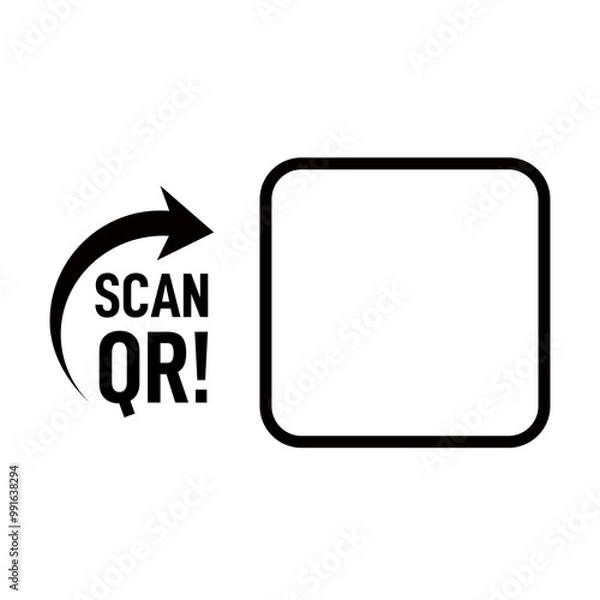 Fototapeta Scan me qr code on transparent background, Scan me labels sticker png