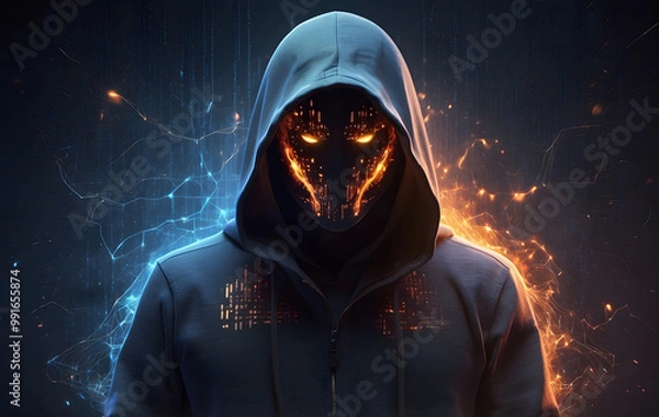 Obraz Hacker vs Defense, How Shadowy Figures Threaten Digital Security