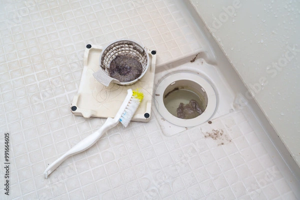 Fototapeta お風呂の排水溝の汚れ
