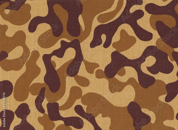Fototapeta Brown camouflage fabric