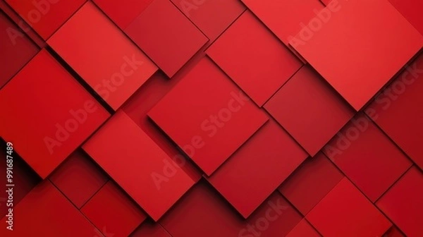 Obraz Abstract Red Geometric Pattern Background