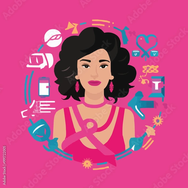 Obraz I have created few breast cancer vectors which are fully trademark checked and this is the best vector for this year.