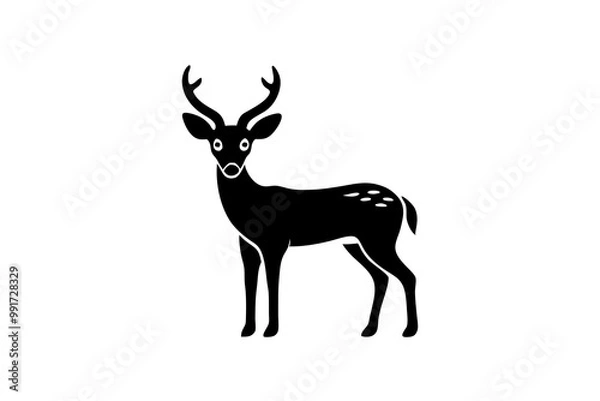 Obraz deer silhouette isolated on white