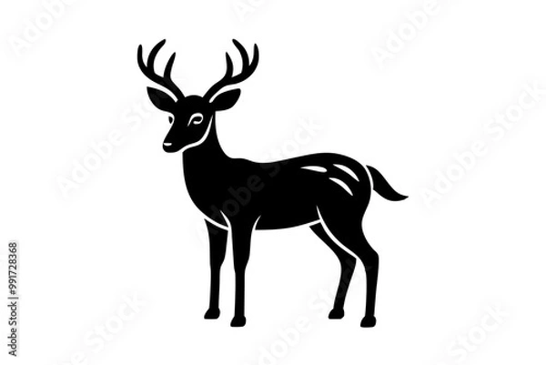 Obraz deer silhouette vector