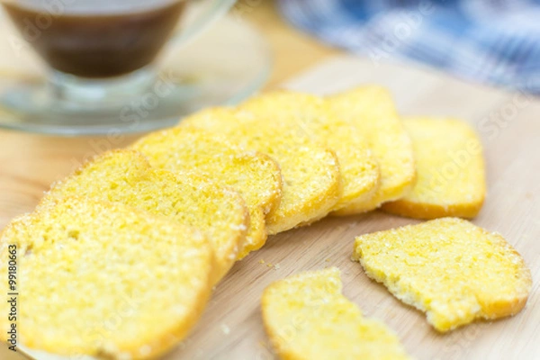 Fototapeta Crispy Bread Butter Sugar