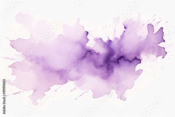 Obraz Abstract Watercolor Background: Purple Splashes and Textures