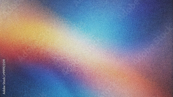 Obraz Futuristic Gradient Background Featuring Grainy Noise Texture. Smooth Fluid Shapes and Vibrant Colors for Eye-Catching Poster Designs.
