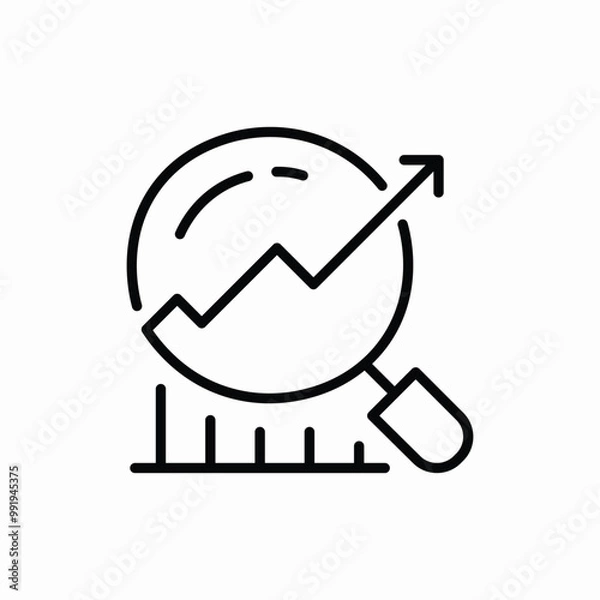 Obraz analytics search icon sign vector
