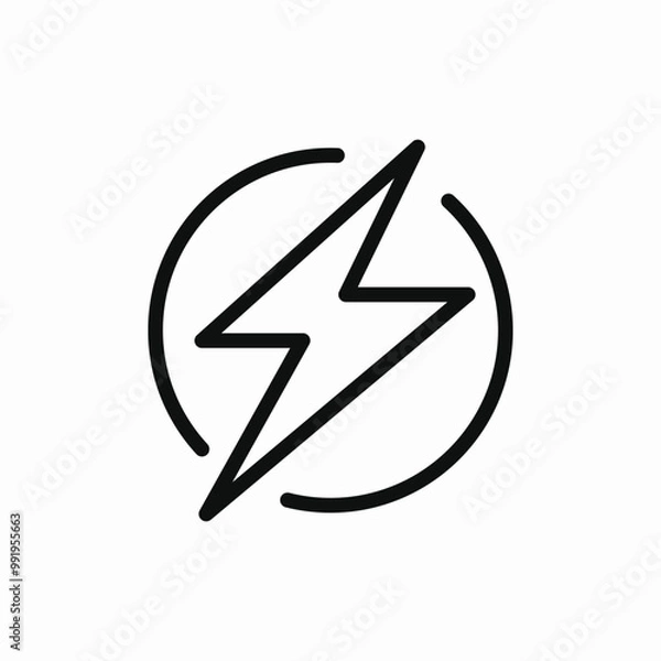 Obraz energy power icon sign vector