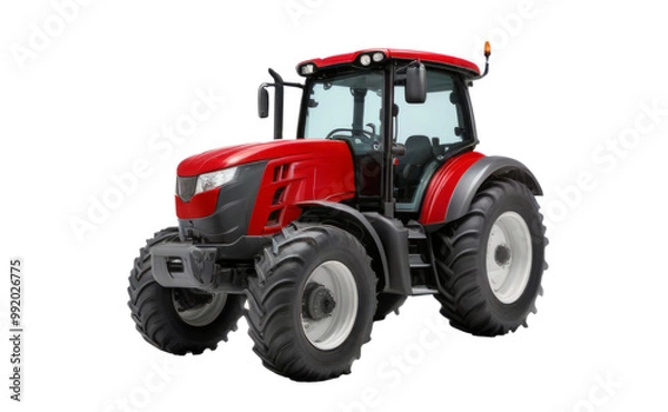 Fototapeta Red Tractor with Cabin