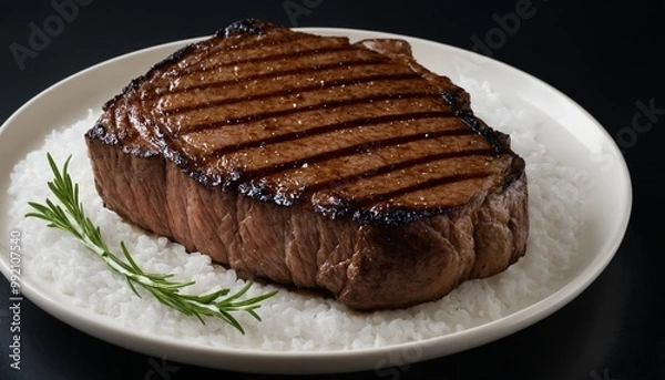 Fototapeta beef steak on a plate