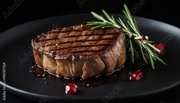 Fototapeta beef steak on a plate