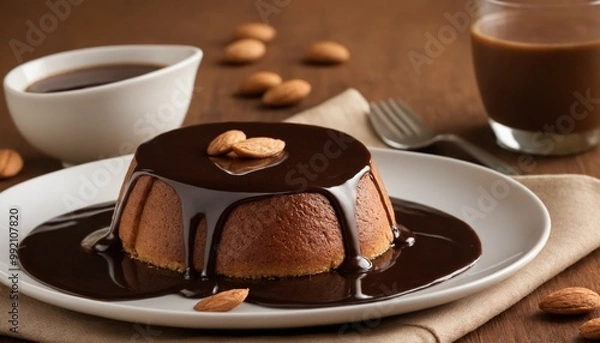 Obraz chocolate cake on a plate