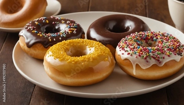 Fototapeta donuts with chocolate