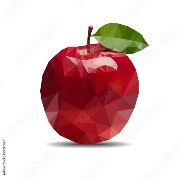 Obraz apple polygon on white background isolate vector illustration eps 10